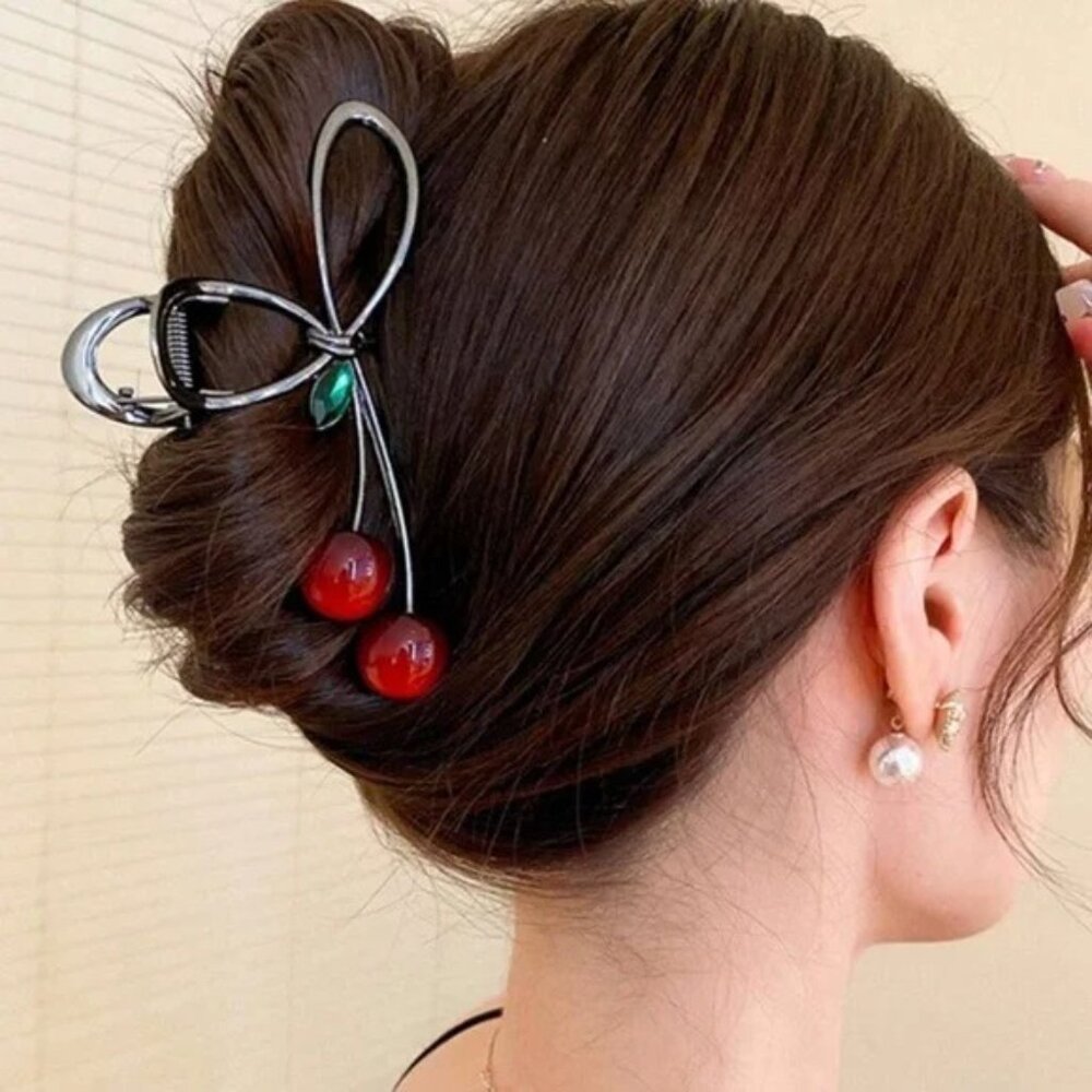 Luxe Large Cherry Hair Clip Claw